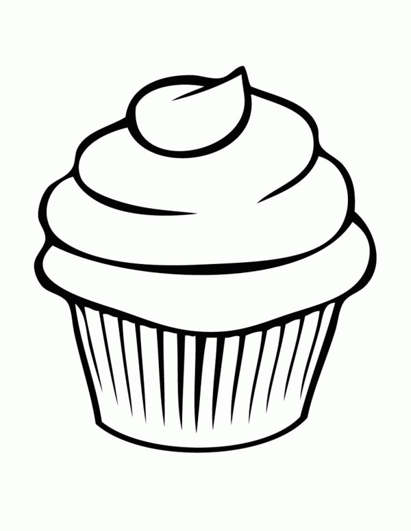 600x776 Cupcake Coloring Page