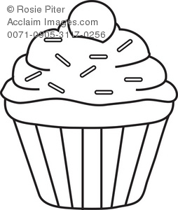 254x300 Cupcake Coloring Page Royalty Free Clip Art Picture