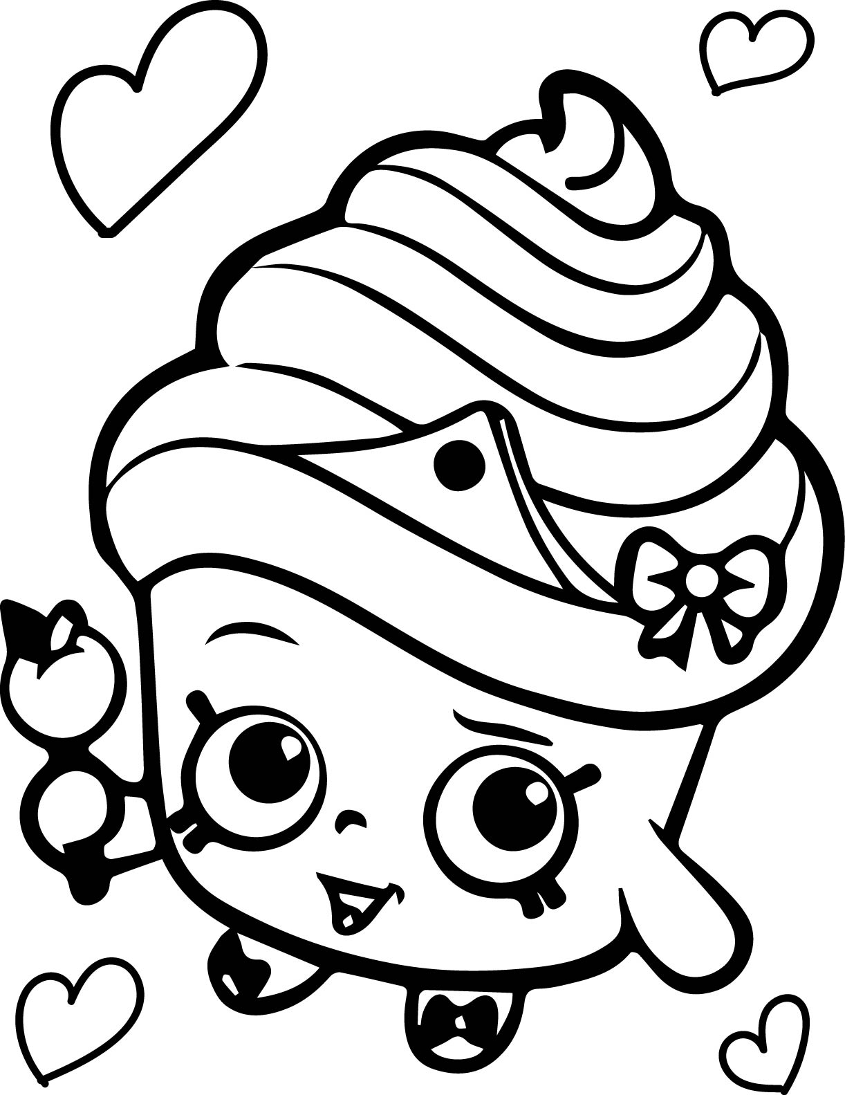 1222x1583 Shopkins Cupcake Queen Coloring Page Printable 7