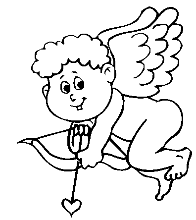 396x444 Printable Cupid Coloring Page 2