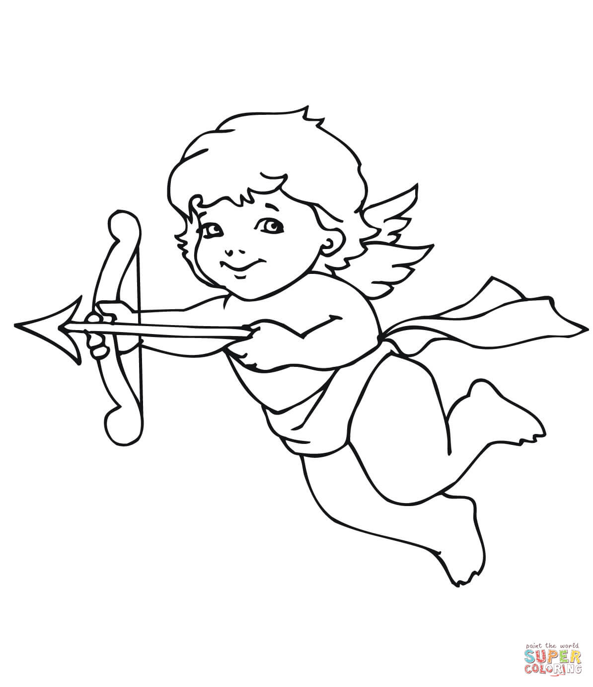 1194x1382 Cute Valentine Cupid Coloring Page Free Printable Coloring Pages