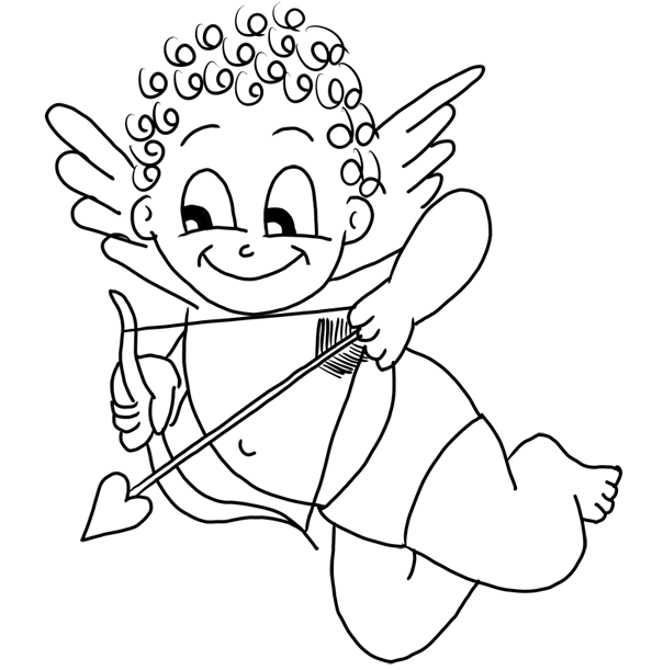 594x611 Cupid Coloring Page Amp Coloring Book