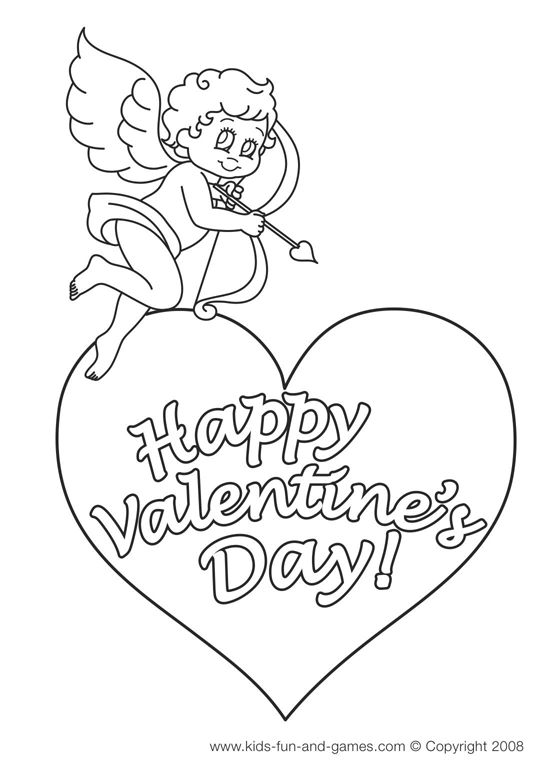 Cupid Coloring Pages Printable