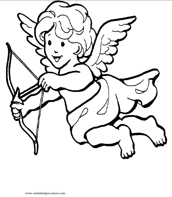 568x651 Cupid Coloring Pages Printable