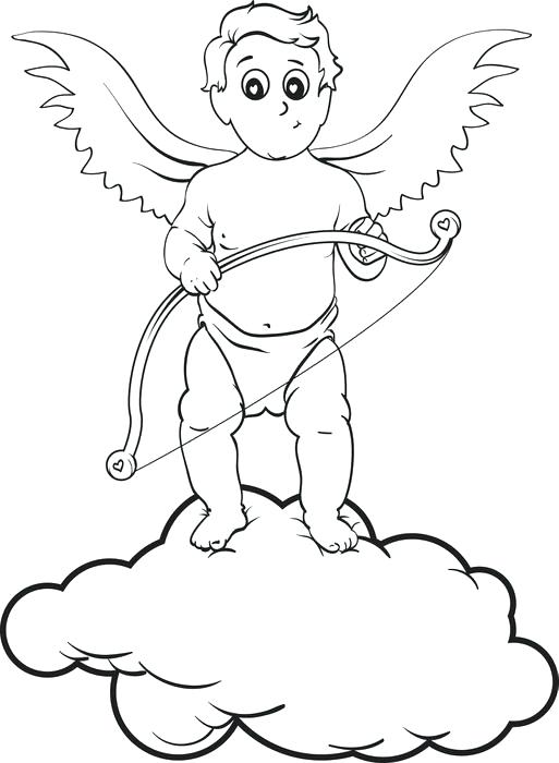 513x700 Cupid Coloring Pages Printable Valentines Day Coloring Page