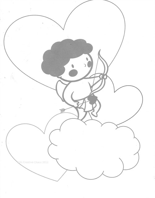 501x640 Valentine Conversation Heart Printables With Cherub Cupid Coloring