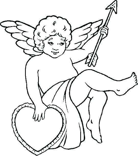 540x613 Cupid Coloring Pages Help You Celebrate Valentines Day With This