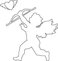 200x212 Cupid Valentine Coloring Page Coloring Valentine's Day