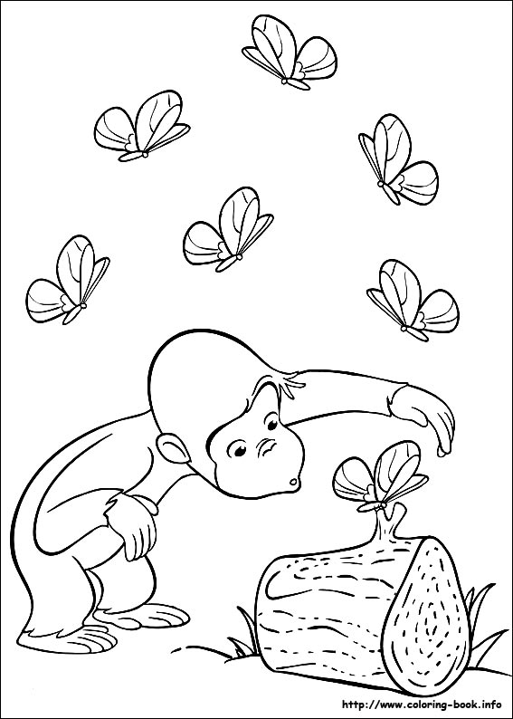 567x794 Curious George Coloring Picture