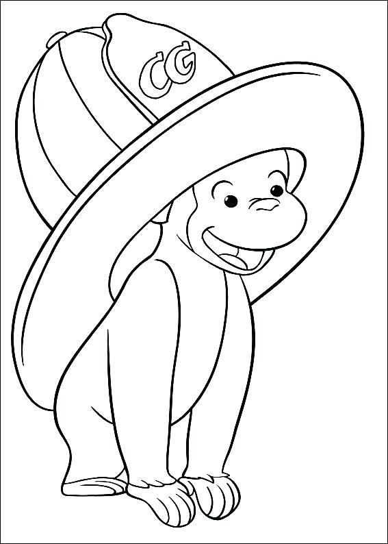 567x794 Curious George Coloring Page Curious Coloring Pages Curious George
