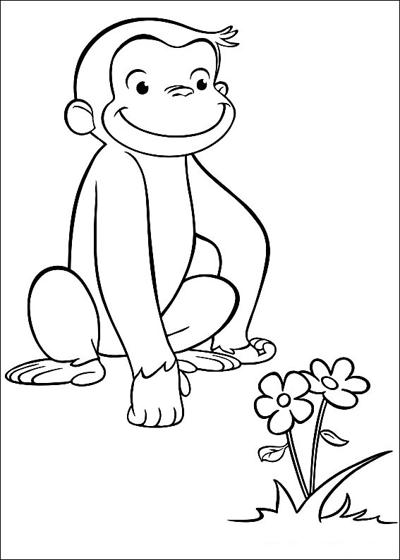 567x794 Curious George Coloring Pages