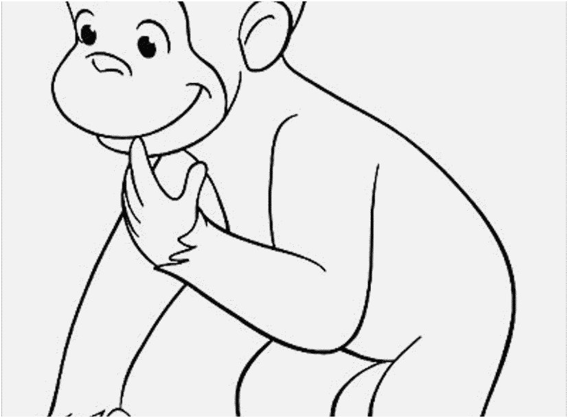 827x609 Curious George Coloring Pages Pic Curious George Drawing Curious