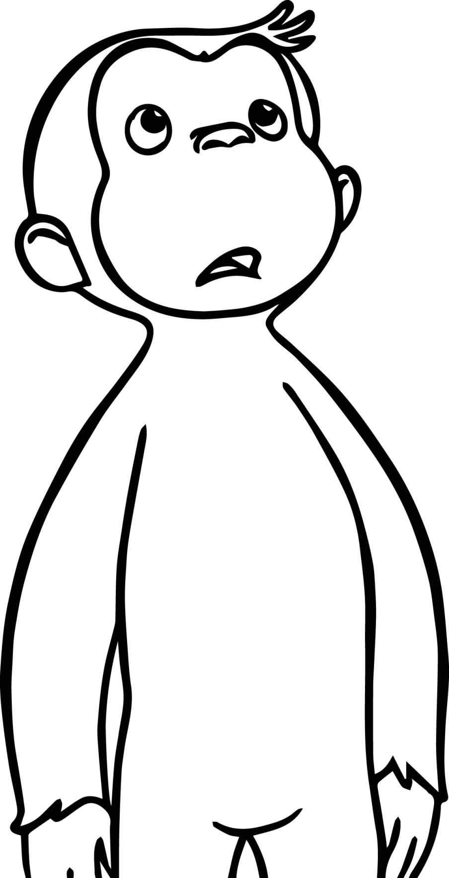 904x1766 Curious George Face Coloring Pages Online Coloring Printable