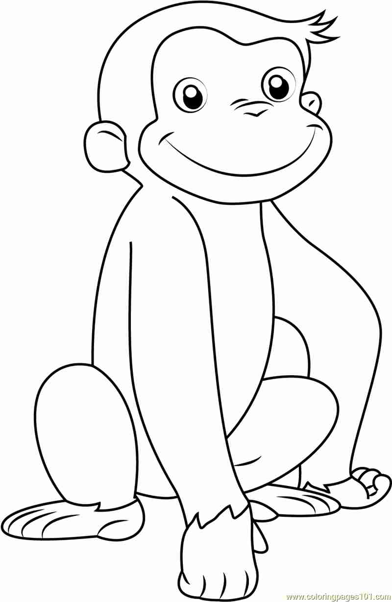 800x1229 Epic Curious George Coloring Page 60 For Coloring Pages For Kids