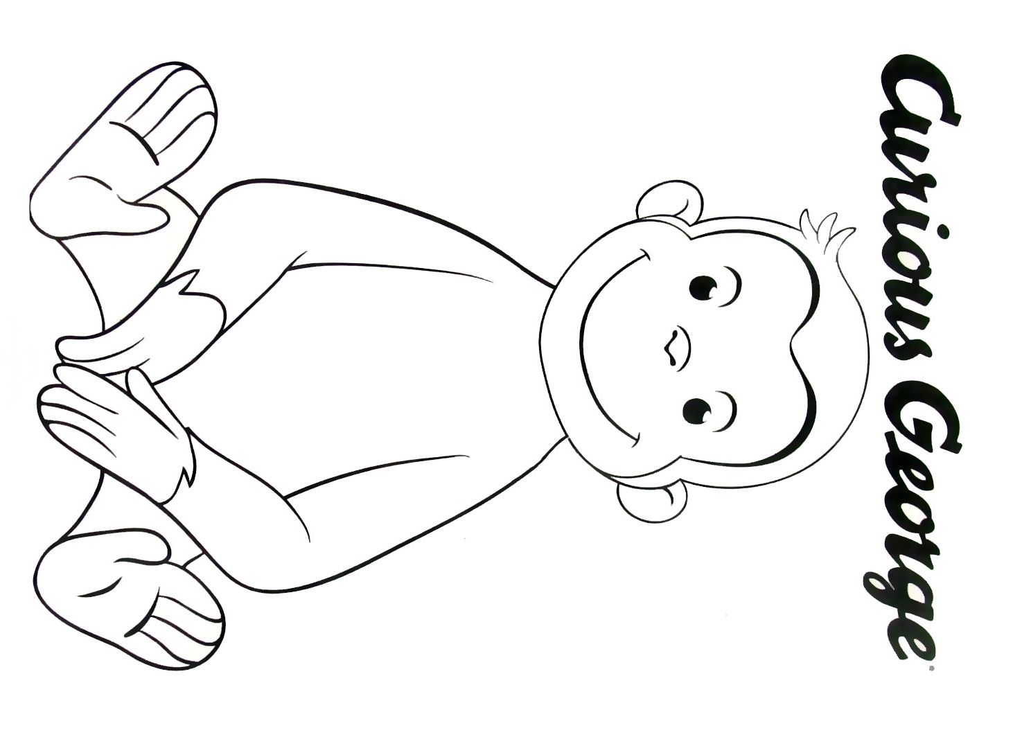 1462x1054 Curious George Coloring Book Page Printable Curious George