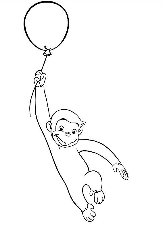 567x794 Coloring Page Curious George