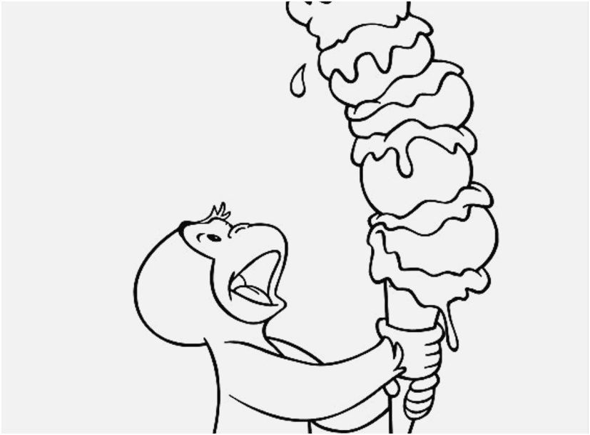 827x609 The Perfect Capture Curious George Coloring Pages Handsome