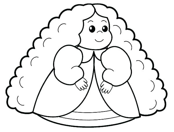 600x457 Miss Piggy Coloring Pages Miss Piggy Curly Hair Coloring Page Baby