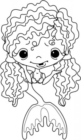 272x465 Curly Hair Coloring Pages