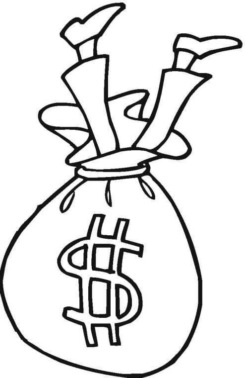 494x760 Money Coins Coloring Pages 716449