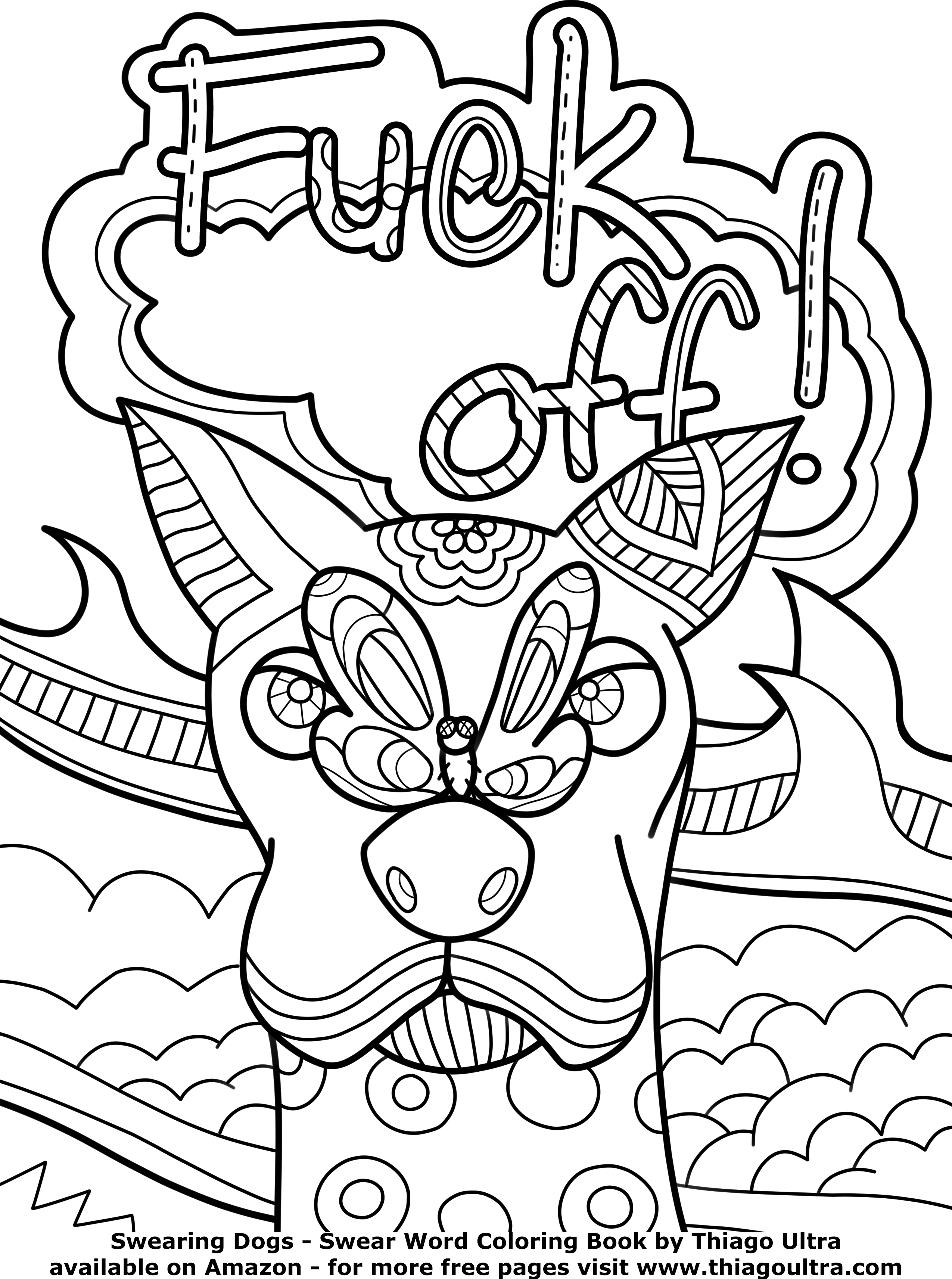 2550x3425 Free Printable Swear Word Coloring Pages Coloring Page Collection