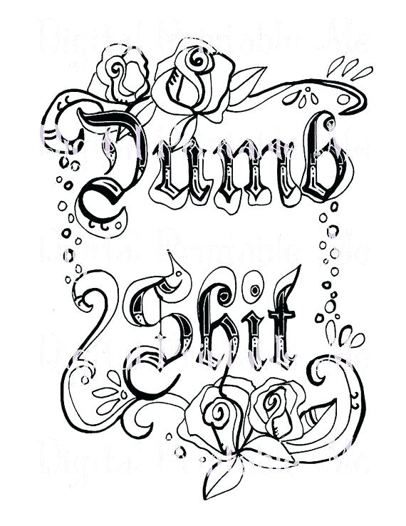 570x738 Adult Swear Word Coloring Pages Free Planner Printables Quotes