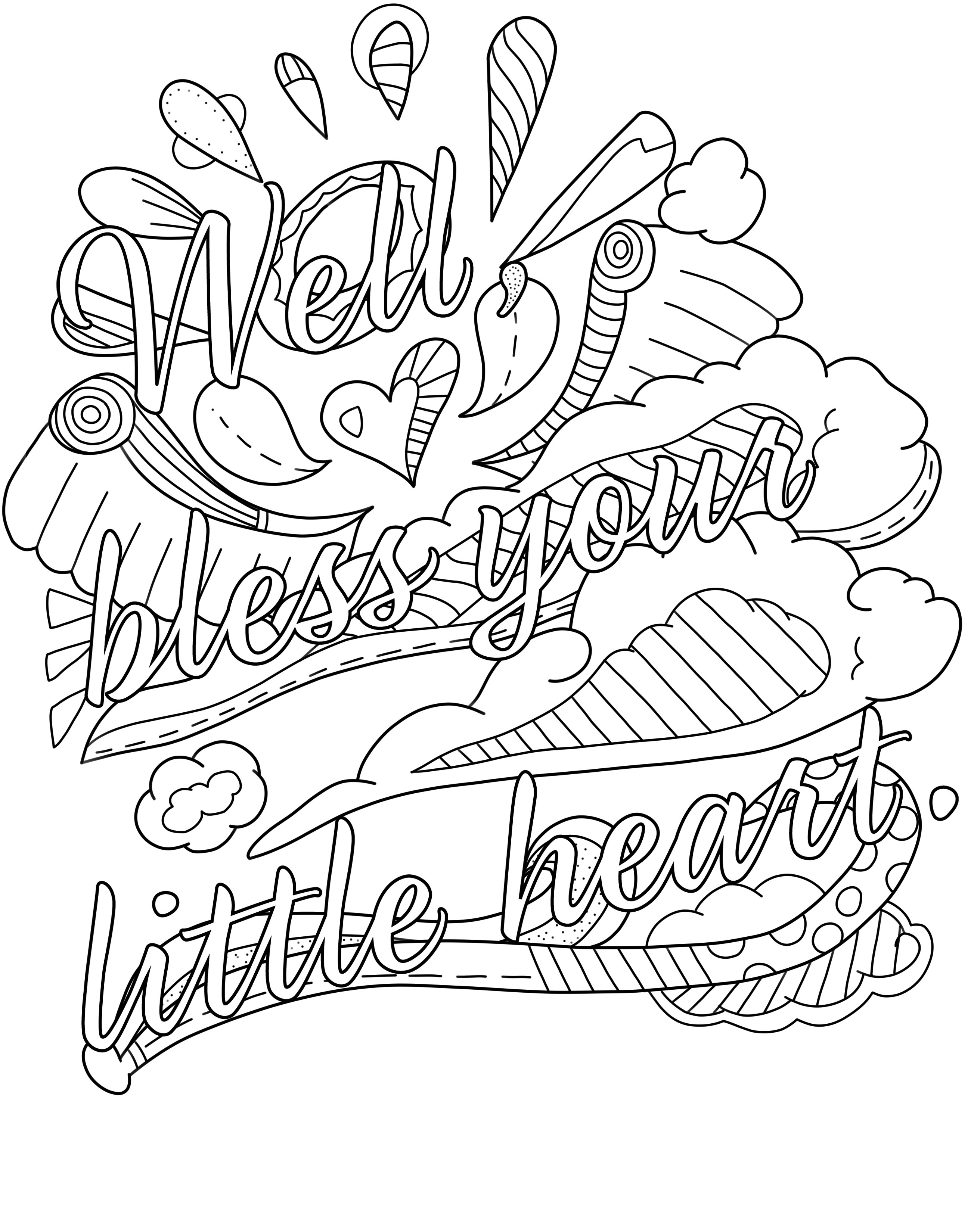 2600x3300 To Swear Word Coloring Pages Printable 10 9 Fototo Me Stunning