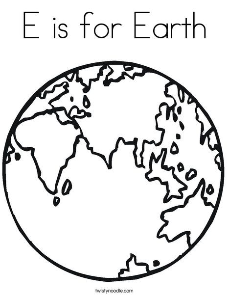 468x605 E Is For Earth Coloring Page
