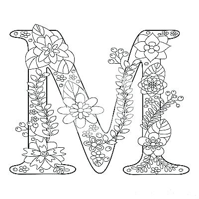 400x400 M Coloring Page Writing Cursive M Coloring Page M Letter Alphabet