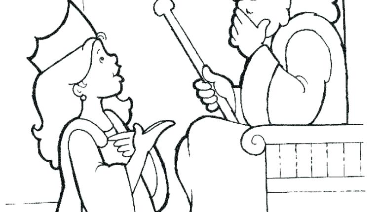 770x430 Queen Coloring Page A Queen Standing Of Curtain Coloring Pages