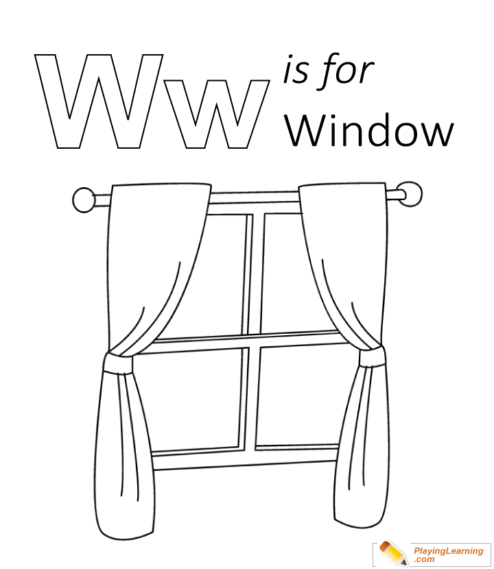 720x830 Window Coloring Page