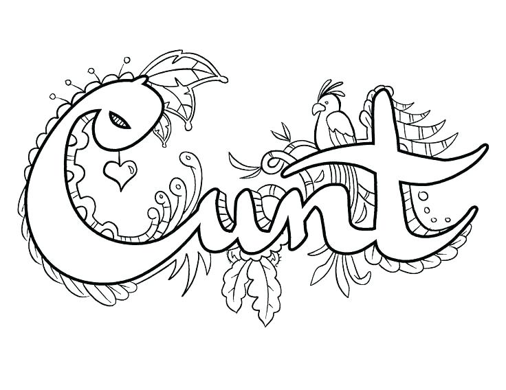 736x568 Coloring For Adults Swear Words