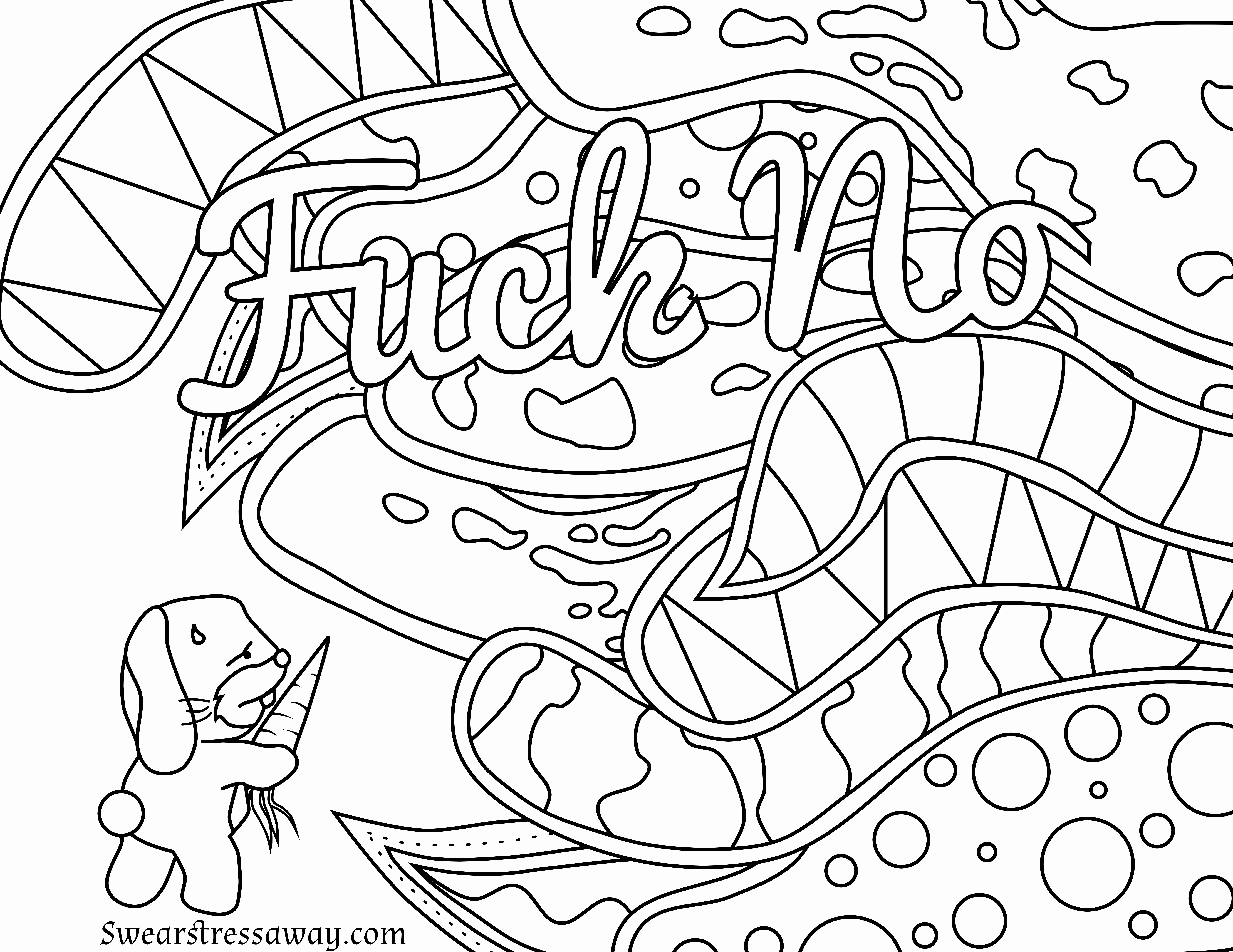 6900x5328 Limited Cuss Word Coloring Pages Swear Free Printable Adult