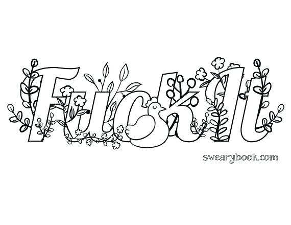 570x440 Swear Word Coloring Pages Free Printable 2