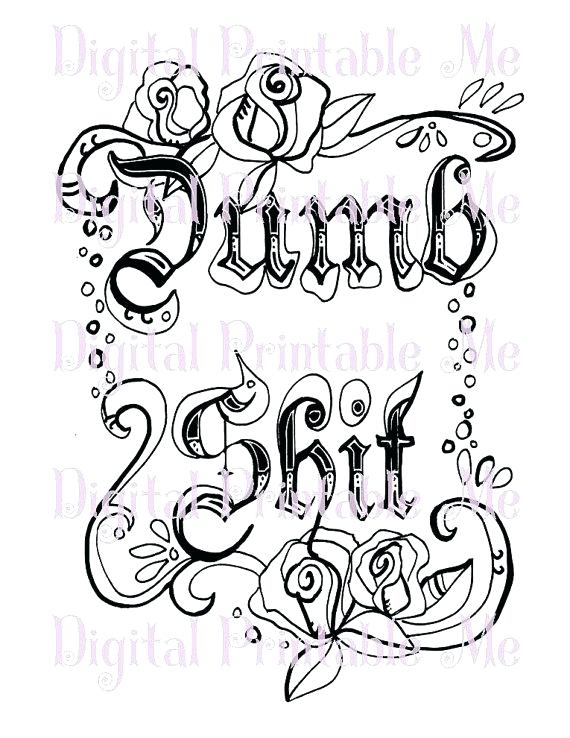 570x738 Swear Word Coloring Pages Printable Alphabet Swear Word Ng Book
