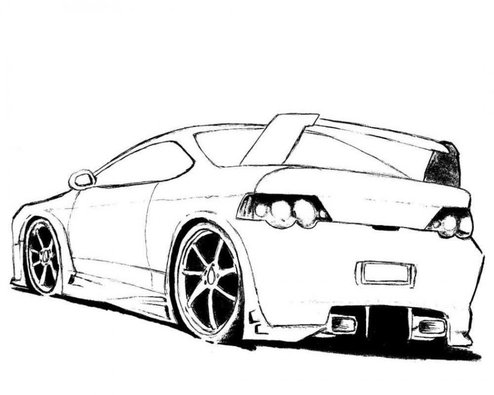 1000x800 Cool Cars Coloring Pages