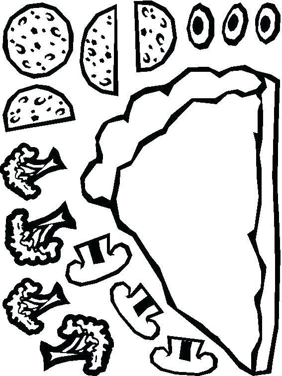 567x754 Cut And Paste Coloring Pages Pizza Coloring Pages Pizza Coloring