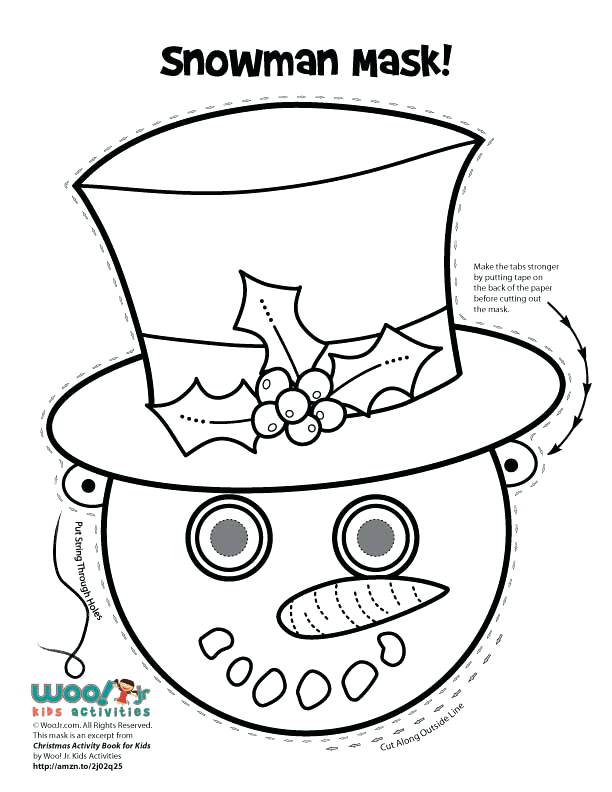 612x792 Free Snowman Clipart Template Printable Coloring Pages Snowman Cut