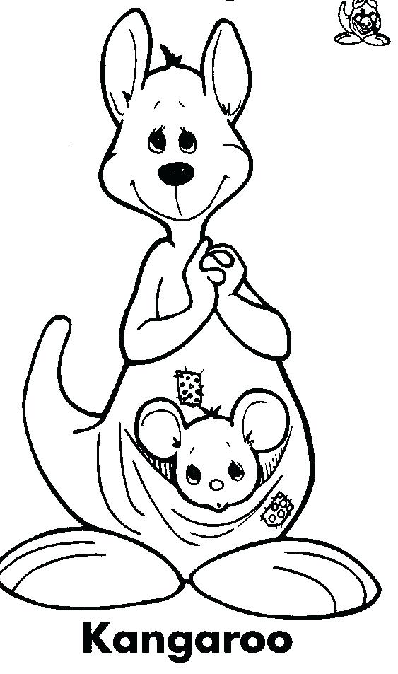 563x953 Kangaroo Coloring Pages Cut And Paste 2 Piece Kangaroo For K Unit