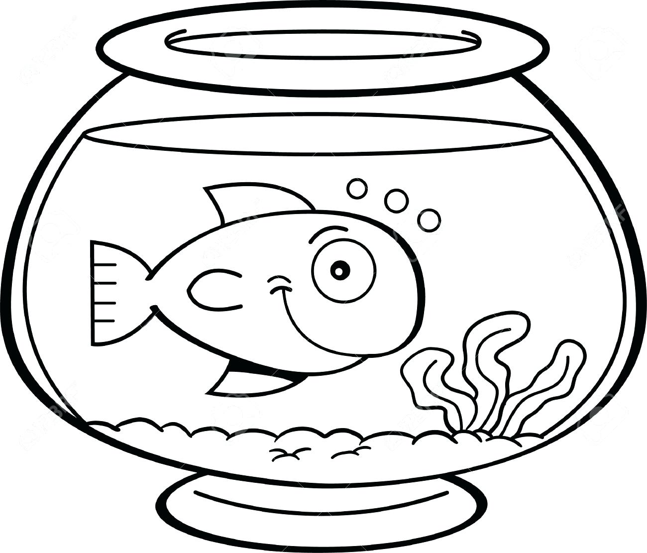 1300x1111 Coloring Page ~ Fish Bowl Coloring Page Printable Make Color Cut
