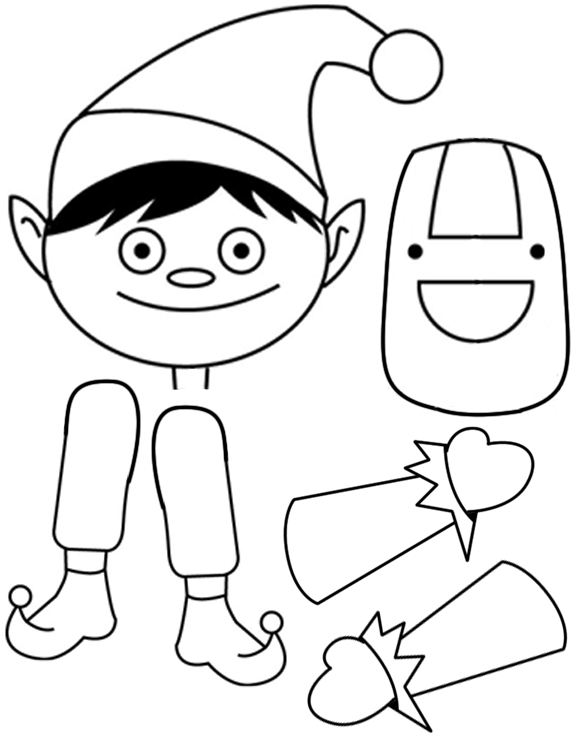 576x756 Christmas Coloring Pages Cut And Paste Bgcentrum