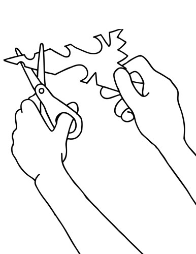 386x500 Snowflake Cutting Coloring Page Favorite Pre K Ideas
