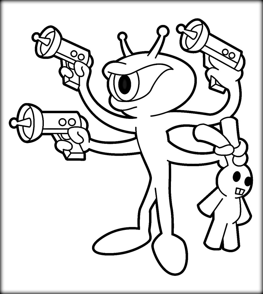 840x940 Alien Coloring Pages