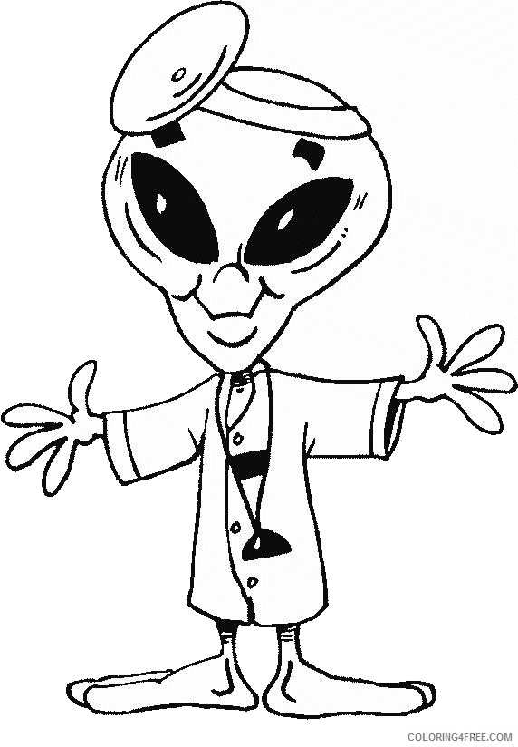 572x824 Cute Alien Coloring Pages Printable For Kids Coloring4free
