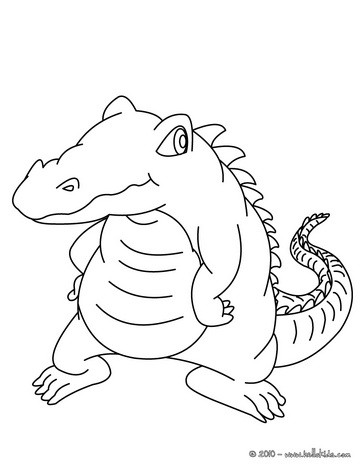 364x470 Cute Alligator Coloring Pages