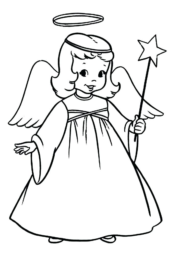705x1000 Christmas Angels To Color Free Angel Coloring Pages Cute Angel 5
