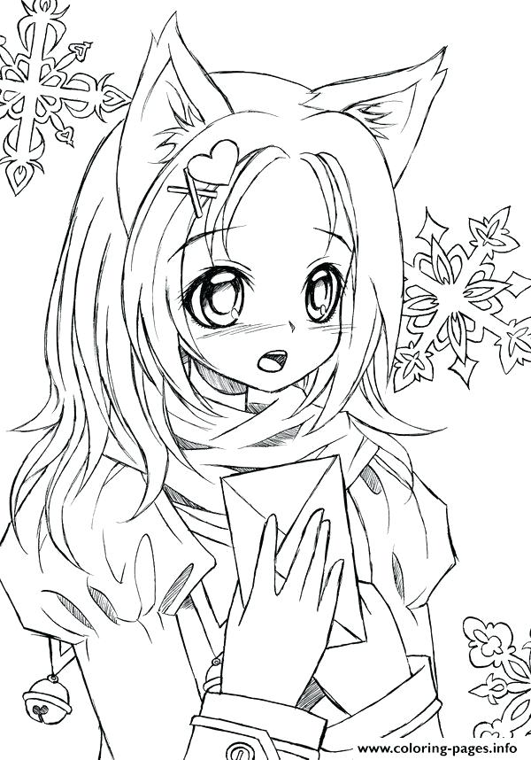 600x858 Anime Coloring Pages Printable Cute By Colouring To Print