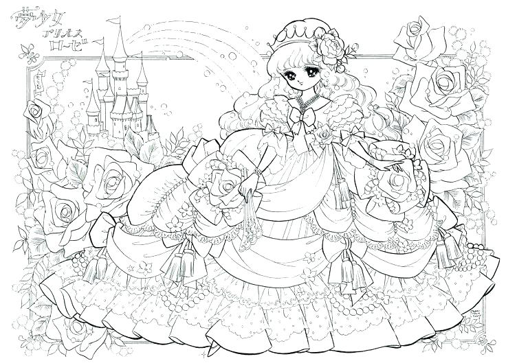 736x529 Anime Color Pages Coloring Pages For Girls Online Anime Princess