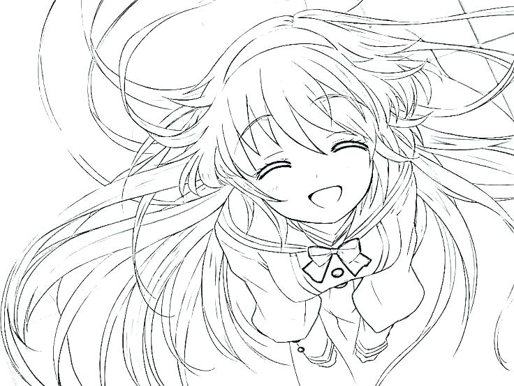 736x552 Cute Anime Girl Coloring Pages Anime Girl Coloring Pages To Print