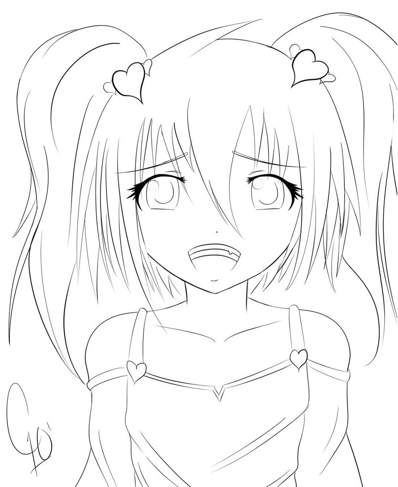 Cute Anime Couple Coloring Pages
